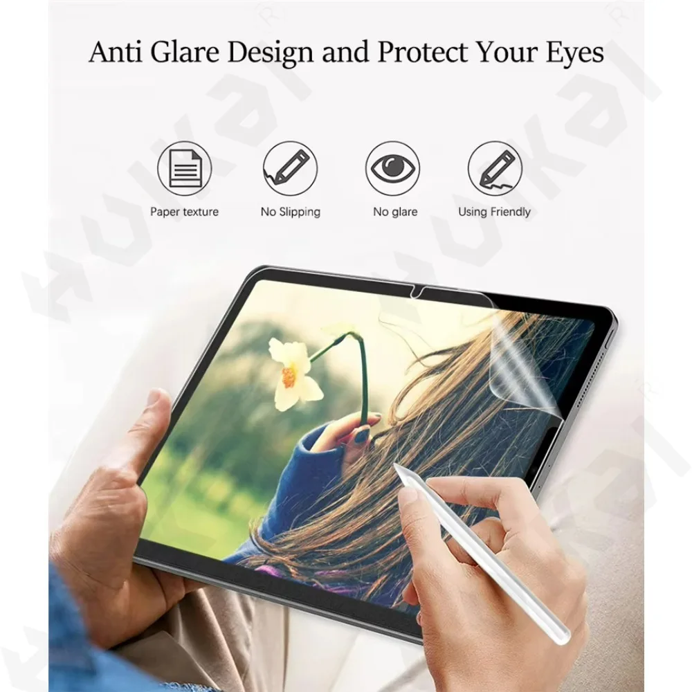 Premium 2-Pack Paper-Feel Screen Protector - Ultra Clear, Soft TPU Film, High Sensitivity, Anti-Scratch