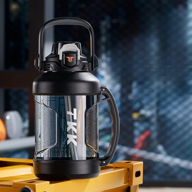 

Спортивная бутылка для воды с соломинкой, бутылка 2 в 1 из тритана большой емкости, бутылка для воды 64 унции для спортзала, путешествий, кемпинга, отдыха на открытом воздухе