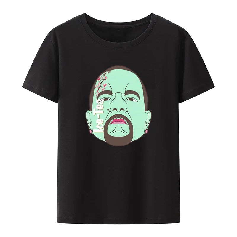 

Ice Tea Printd Anime T-shirts Creative Funny Top Tee Classic Street Fashion Vintage Black Humor Comfortable Student Cartoon Punk