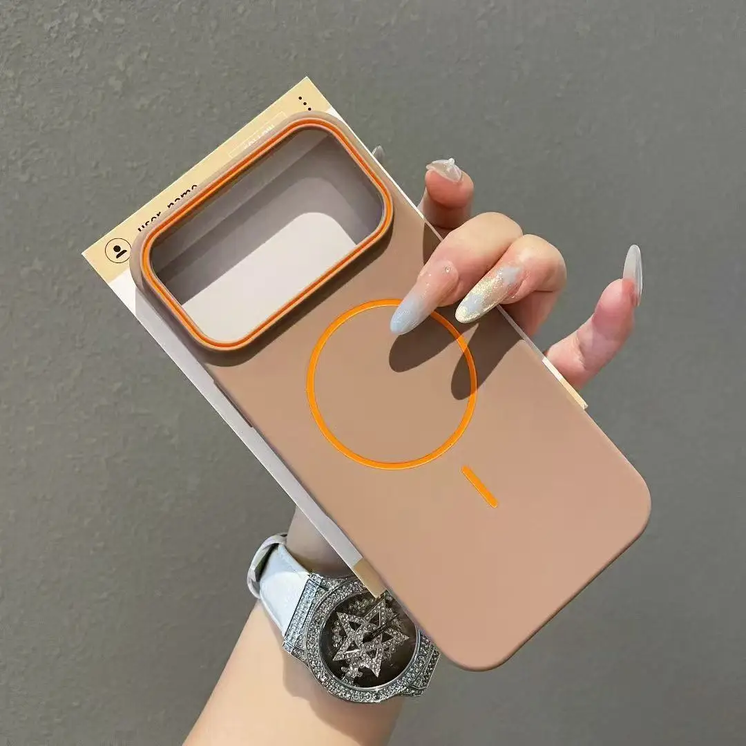 Luxury Matte Magnetic Phone Case with Wireless Charging and Shockproof Protection
