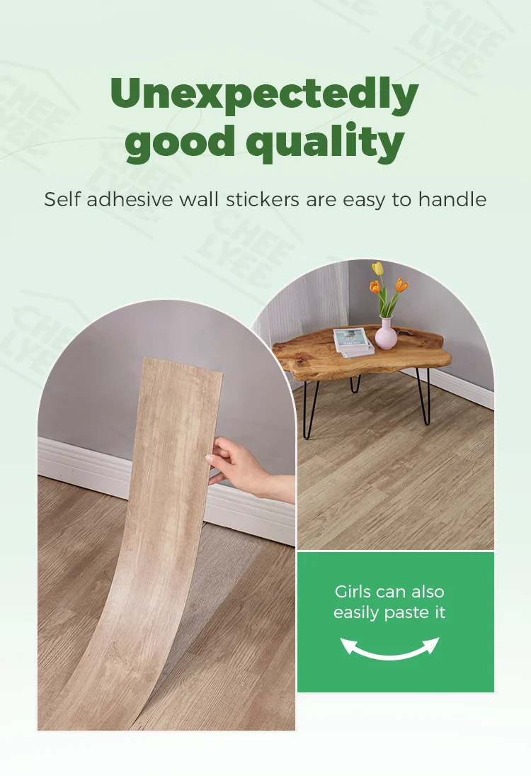 32 Stück 15x45 cm Sxp Holzmaserungsstreifen, selbstklebende Bodensticker, DIY-freundlich, zum Abziehen und Aufkleben, mit Aluminiumfolienrückseite, selbstklebende Wand- und Bodensticker, geeignet für Wohnzimmer, Schlafzimmer, Büro und verschiedene Innenräume. – Detail 3