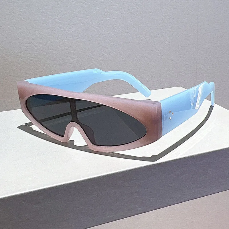 KAMMPT Übergroße Sonnenbrillen Herren Damen 2023 Neu in Mode Monobolck Shades Ey Markendesign Gradient UV400 Goggle_voghion.com
