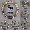 Zodiac Sign Bracelet Homme 12 Constellation Bangles Men Gemini Virgo Leo Libra Bracelet Women Friendship Gift Bracelet on Hand