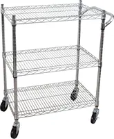 Oceanstar 3-Tier Heavy Duty All-Purpose Utility Cart, Chrome 1
