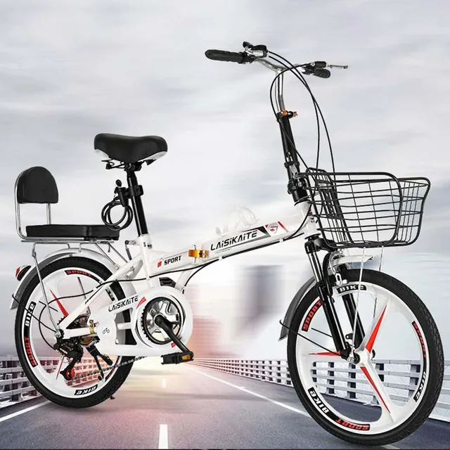 Folding Bicycle 20 Inch Bicycle Adult Students Disc Brake Portable Light Men And Women 7 Speed Stable High Carbon Steel Frame 3