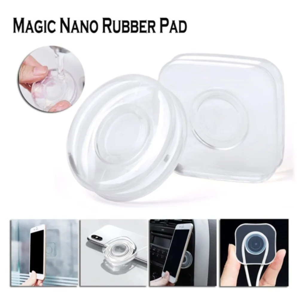 

Self Adhesive Reusable Magic Nano Sticker Car Phone Holder Mobile Phone Stand Gel Paste Double Side Tape Cable Winder Rubber Pad