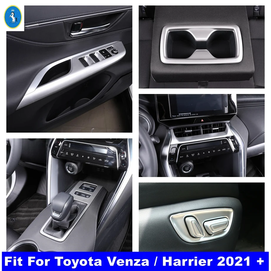 

Gear Box / Water Cup Holder / Seat Adjust Button / Air AC Panel Cover Trim For Toyota Venza / Harrier 2021 - 2023 Accessories