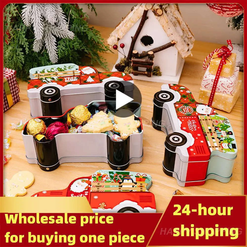 

Рождественское украшение, детский подарок, удобная и практичная Автомобильная жестяная коробка, фотоподарок