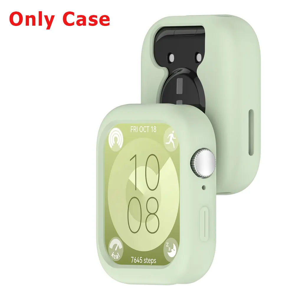 Silicone Watch Strap with Protective Case for Huawei Watch Fit 3: All-In-One Band and Screen Protector Combo