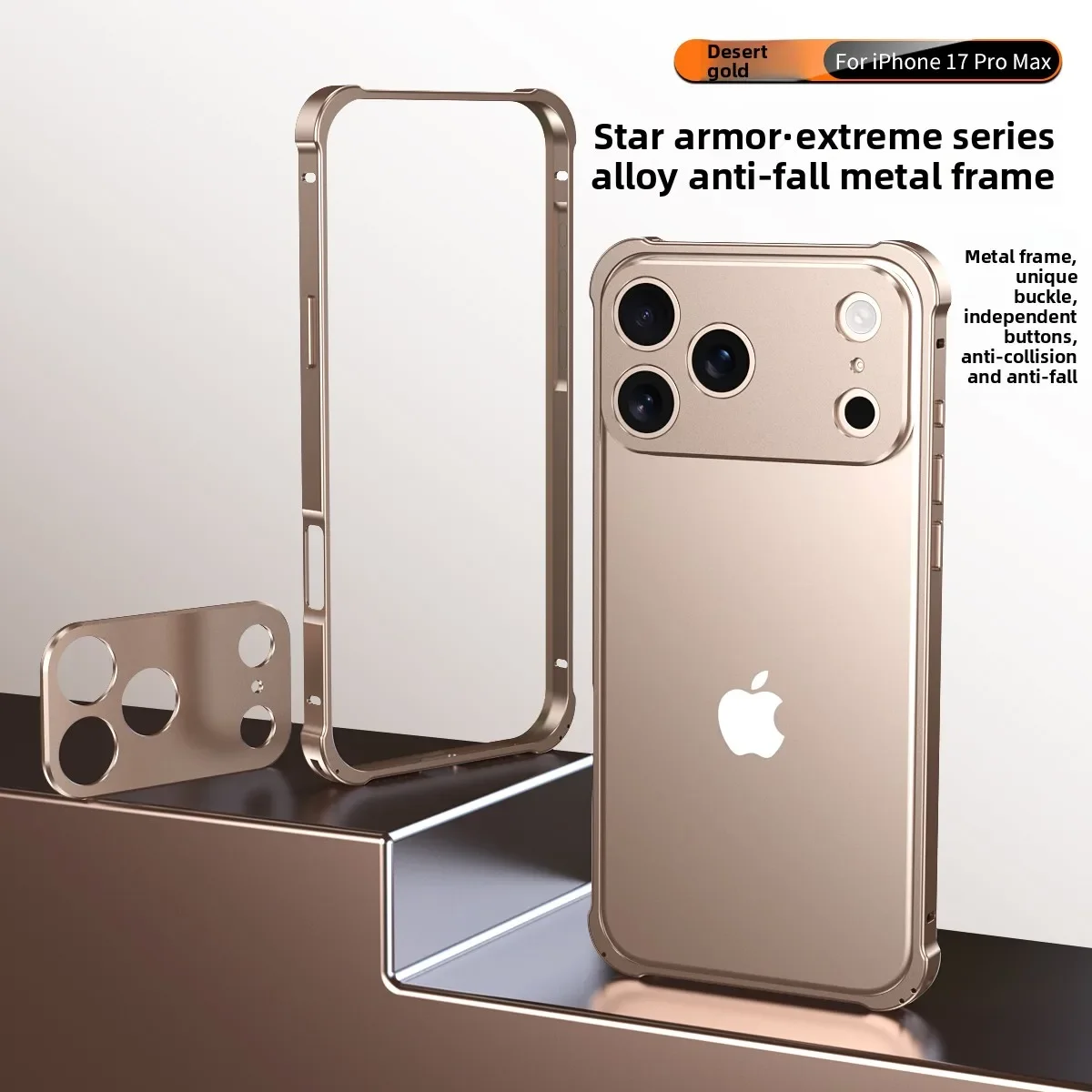 Premium Aluminium Frame Metal Bumper Case with Alloy Lens Protector - High-Quality Phone Cover