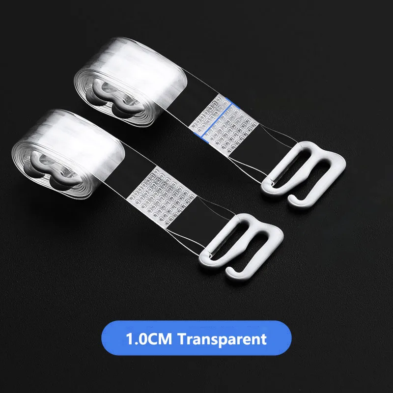 4Pcs Transparent Frosted Bra Straps Women's Elastic Silicone Adjustable Invisible Detachable Non Slip Intimates Shoulder Strap