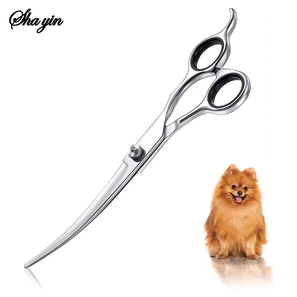 Dog Grooming Scissors Pet Hair Scissors Grooming Stainless Steel Dog Scissors Pets Shears Animal Cutting Feet Ear Eye Hair Trimming