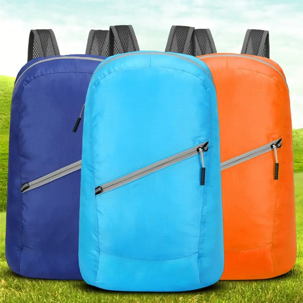 

Unisex Men Women Hiking Outdoor Waterproof Camping Mini Travel Backpack Women Lightweight Nylon Bag Foldable Men Backpack