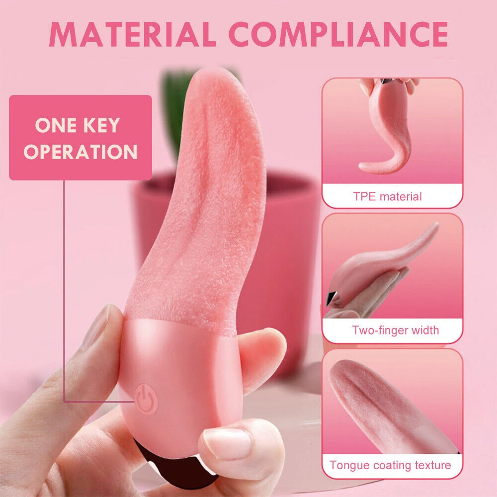 Vibrateur de léchage de langue à 10 vitesses pour femmes, stimulateur de Clitoris et de mamelon Oral, vibrateurs en Silicone, jouets sexuels, produits_voghion.com