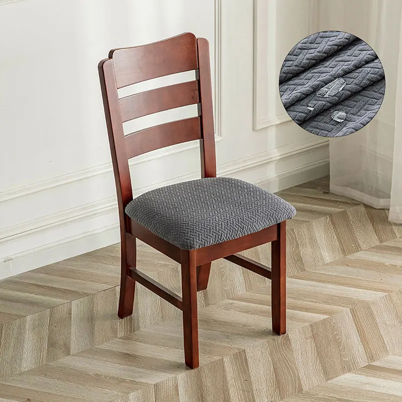 Chair Cover Real Waterproof Stretch Dining Room Seat Washable Jacquard for Home Hotel Kitchen