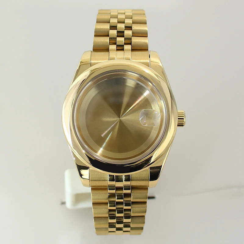 High-Quality 36mm/39mm Steel Watch Case with Sapphire Glass Bracelet