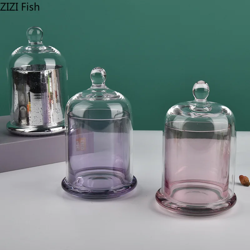 Aromatherapy Glass Cover Display Stands Preserved Flowers Dust Cover Decorative Shelves Diffuser Bottles Display Trays