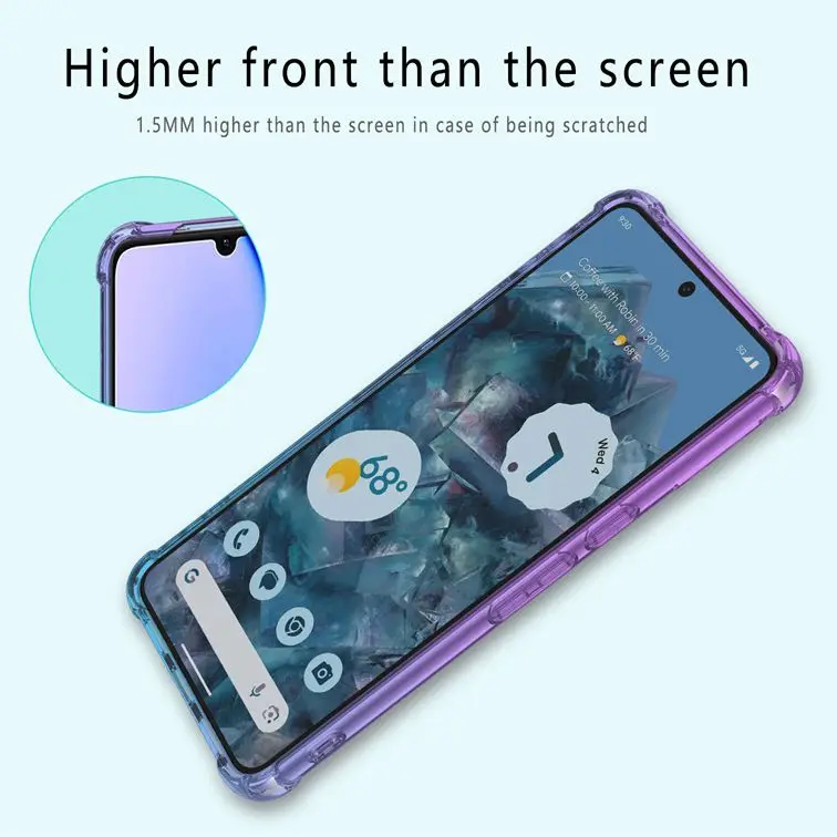 Gradient Airbag TPU Shockproof Protective Phone Case Cover
