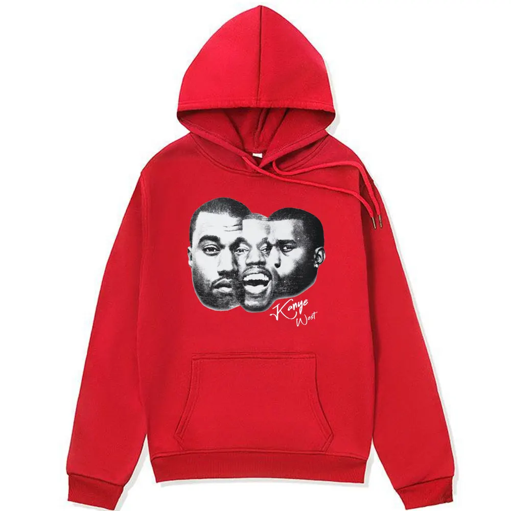 Rapper Kanye West Graphic Hoodie Men Women's Fashion Trend Hooded Sweatshirts Hip Hop Vintage Oversized Fleece Pullover Clothes