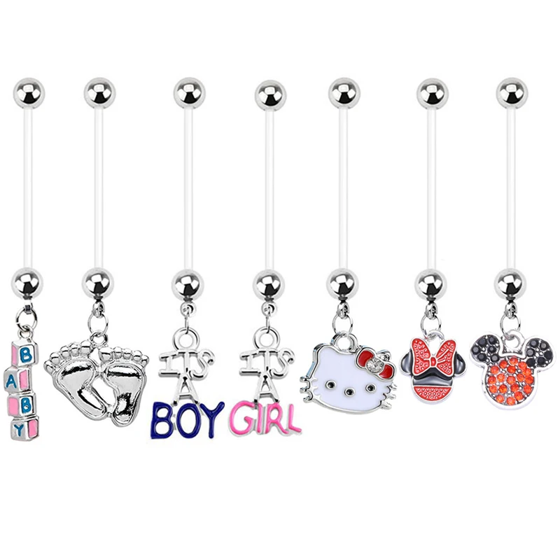 22/38/50mm Pregnancy Belly Piercing Flexible Fashion Baby Navel