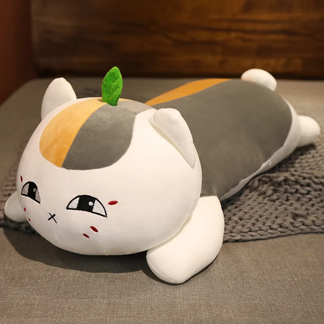 75-105cm Anime Natsume Yuujinchou Nyanko Sensei Cat Plush Toy Soft Stuffed Cat Teacher Long Pillow Doll Birthday Gift