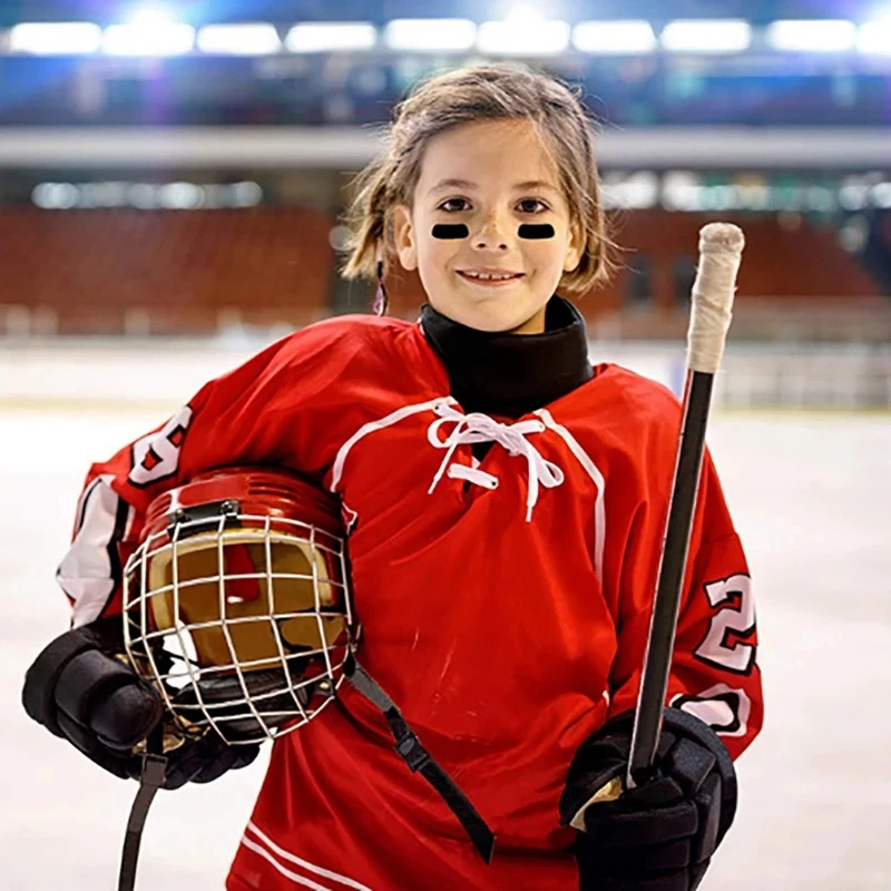 Baseball Eye Black Stickers 100PCS Breathable Under Eye Football Strips Sports Stickers For Girls Boys Adults Kids Sport