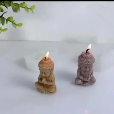 Description Picture 6 of item3D Buddha Silicone Candle Mold Meditation Chanting Buddha Gypsum Clay Epoxy Resin Soap Making Supplies Church Decoration Process