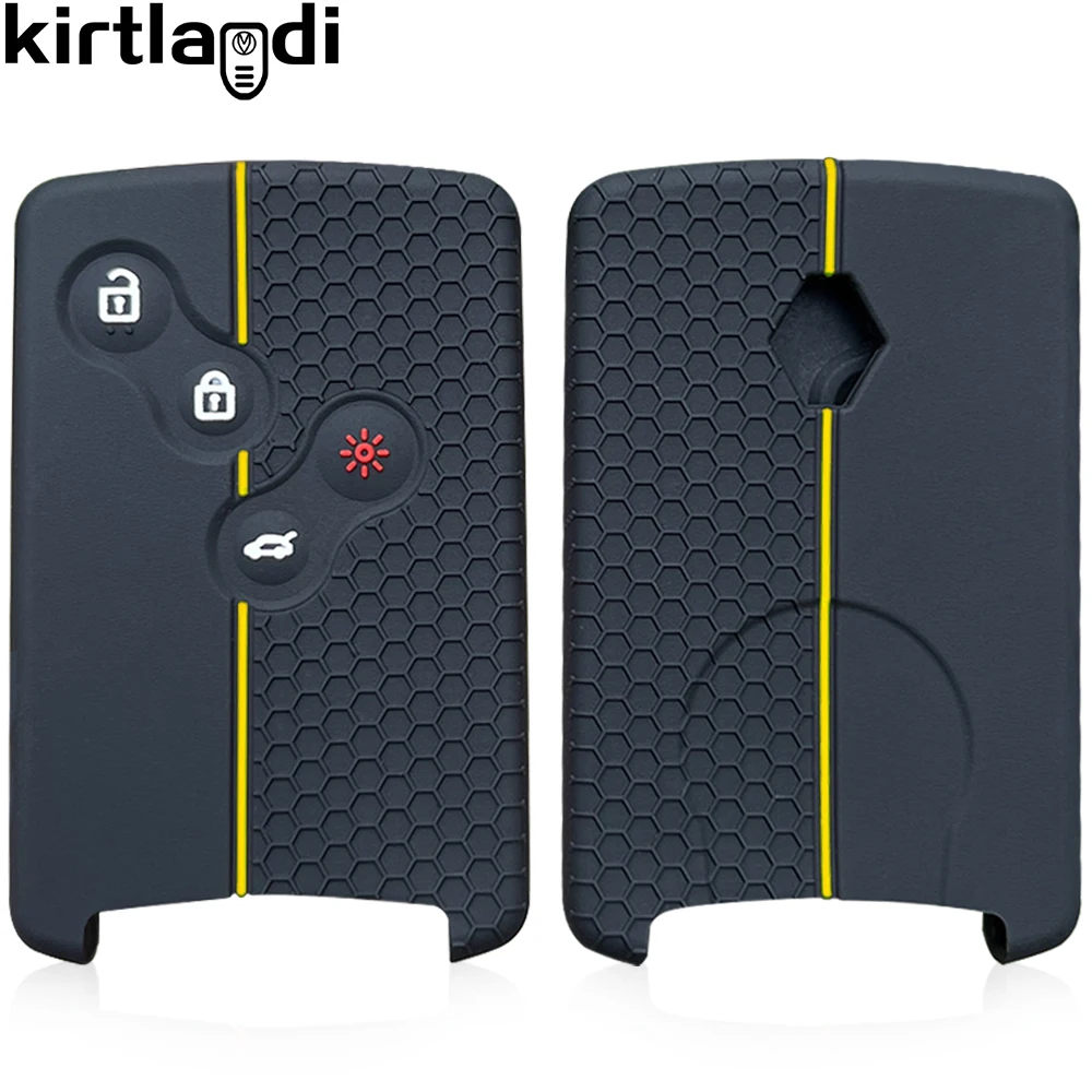 4ButtonsSiliconeCarKeyCaseCoverForRenaultDusterCapturClio