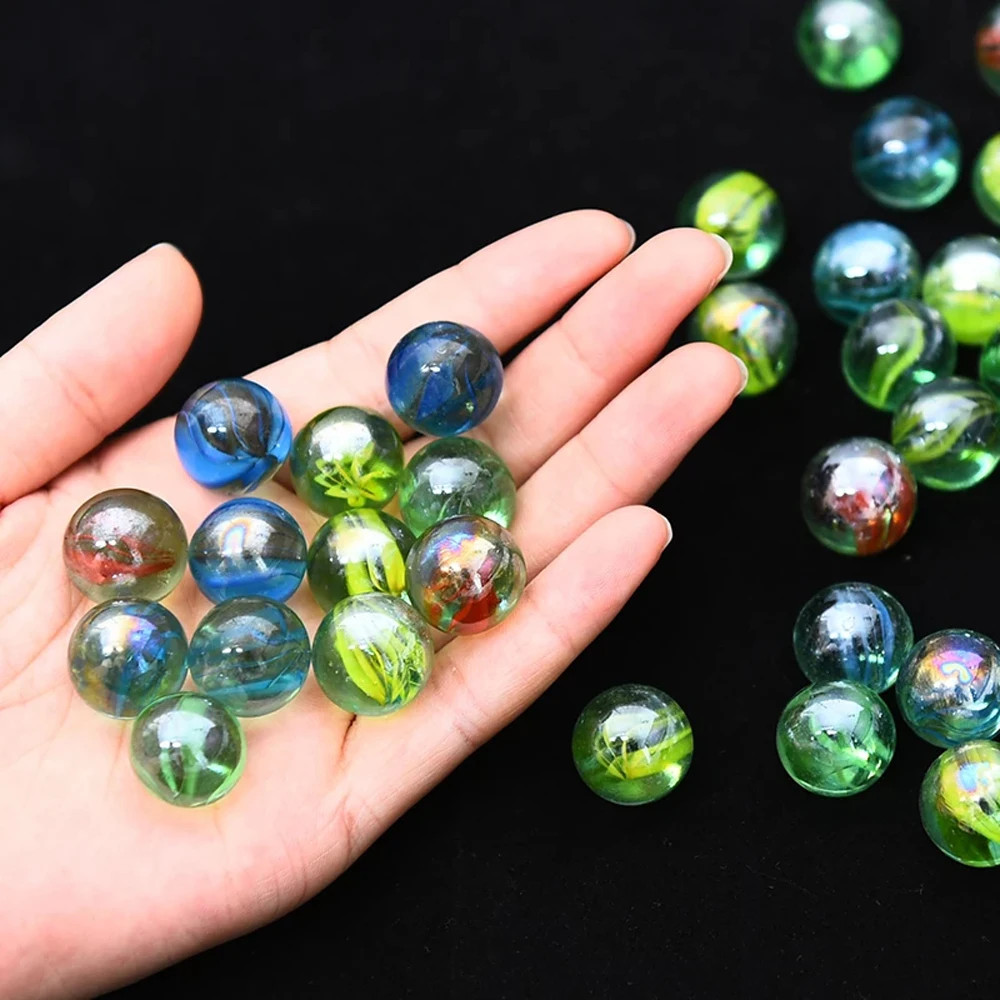 Pat Toys Parent-Child 14mm Solitaire Toy Colorful Pinball Machine Glass Marbles Bouncing Ball Machine Beads