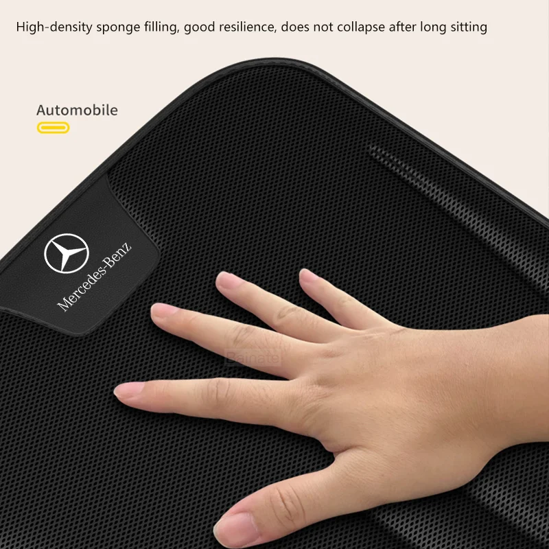 Car Seat Cushion Four Seasons 3D Honeycomb Breathable Cool Ice Silk For Mercedes Benz AMG GLKGLA A B C E S Class Car Accessories car seat cushion car cushion