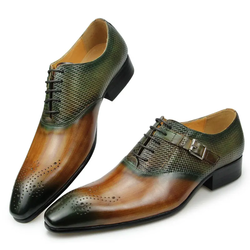 Office Shoes Men High Grade Genuine Leather Of Oxfords Style Business Banquet Wedding Party Suits Mathes Fashion Luxury Man Shoe