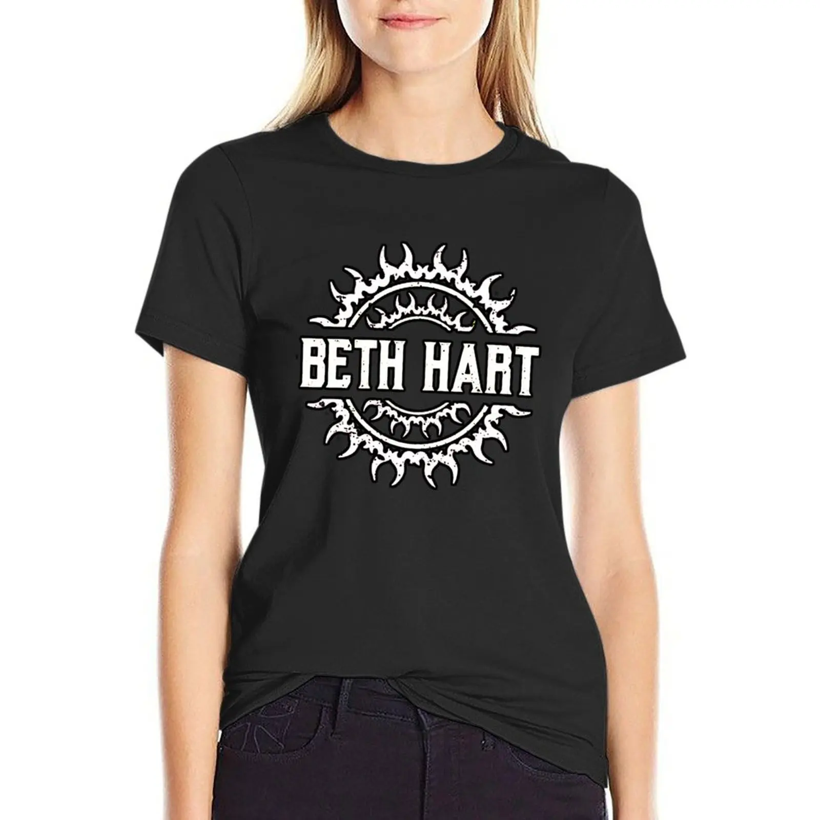 Фото Любимая футболка Logoa Beth Hart, футболки с графическим рисунком, милая одежда, женская футболка с коротким рукавом №1