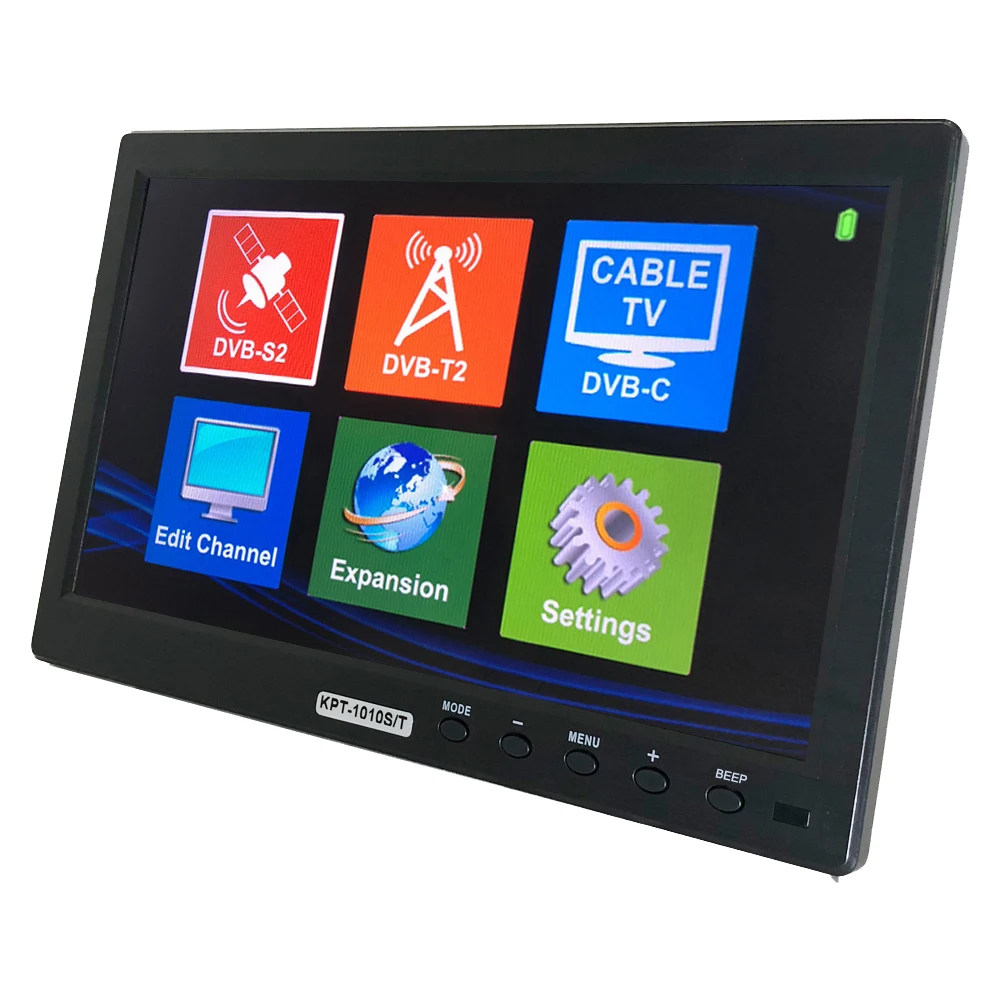 KPT-1010ST DVB-S2 DVB-T2 DVB-C ޺  δ 跮 HD  TV ù, Hevc H.265 AVS AVS + LCD ȭ  ä