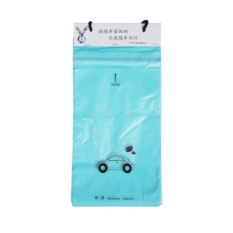Car Trash Bag Creative Sticky Disposable Seat Back Storage Plastic Sack