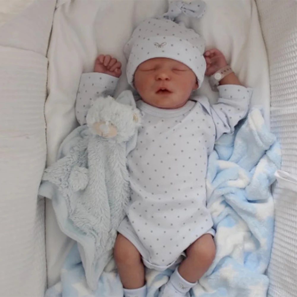 

45CM Lifelike Reborn Dolls Hand-Detailed Painting Newborn Baby Dolls With Visible Veins 3D Skin Tone Gifts For Boys Girls