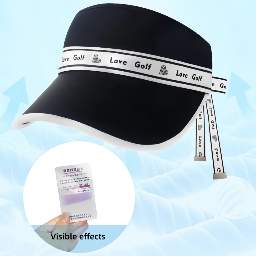 New Golf Headless Hat Women's Hat Summer Women's Headless Outdoor Leisure Sunscreen White Ball