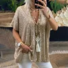 Plus-size t-shirt elegant evening dress sequins short-sleeved V-neck t-shirt plus-size women's clothing