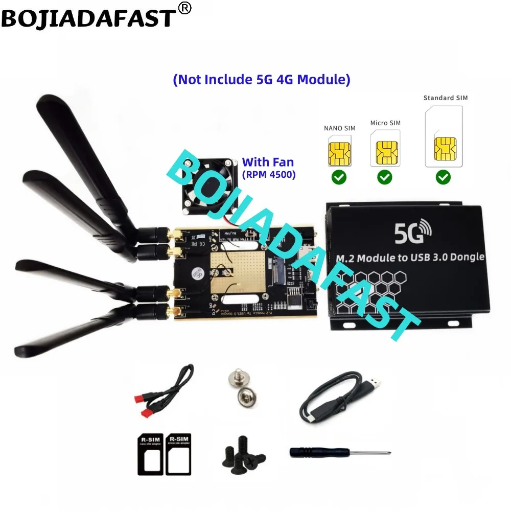 Адаптер для беспроводного модуля NGFF M.2 с портом USB и 4 антеннами