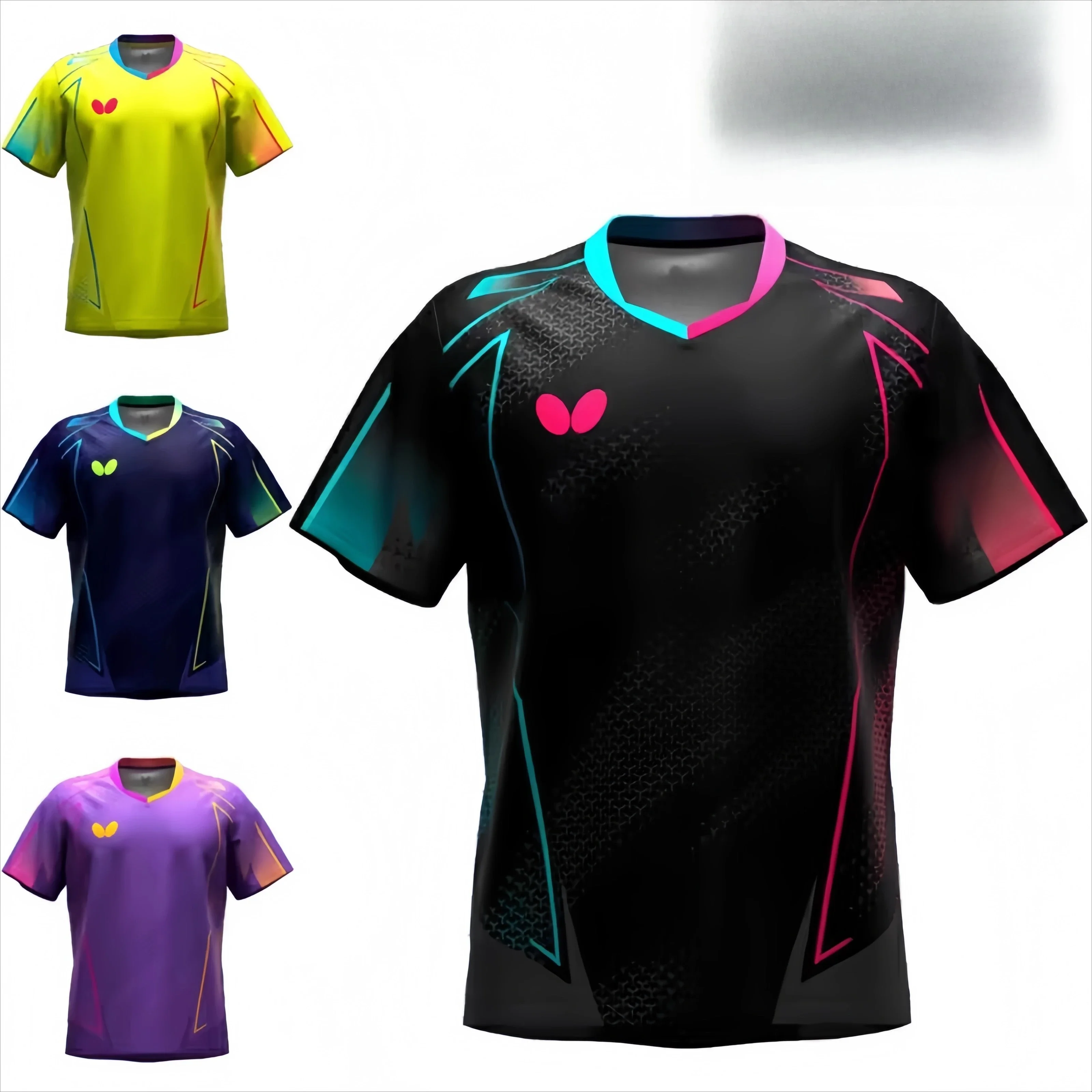 Table Tennis Jerseys T-shirts Short-sleeved Quick-drying Quick-lowering Summer 2025