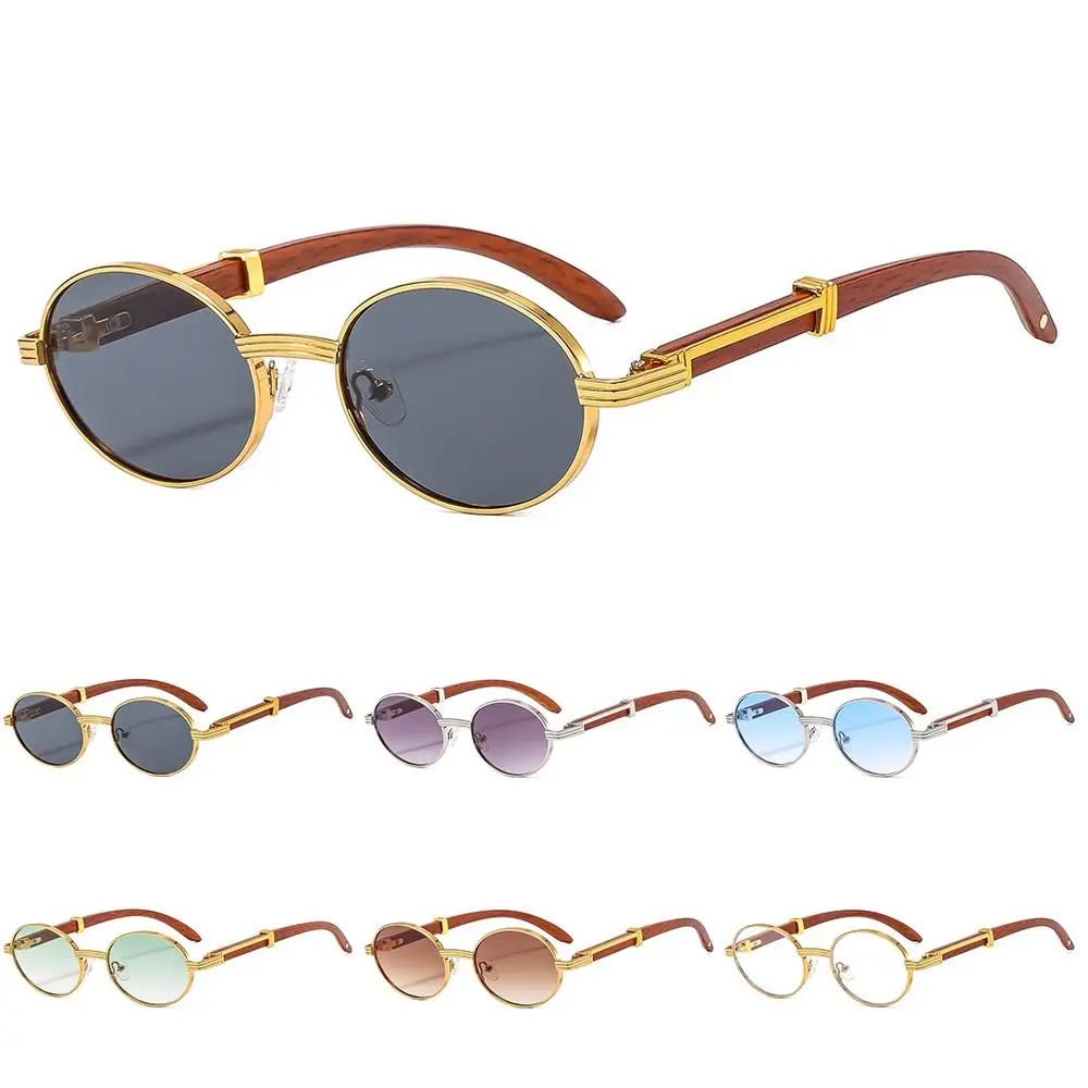 

Солнцезащитные очки с маленькой оправой для мужчин и женщин UV-400, винтажные круглые, модные, классические, Овальные, с защитой от ультрафиолета