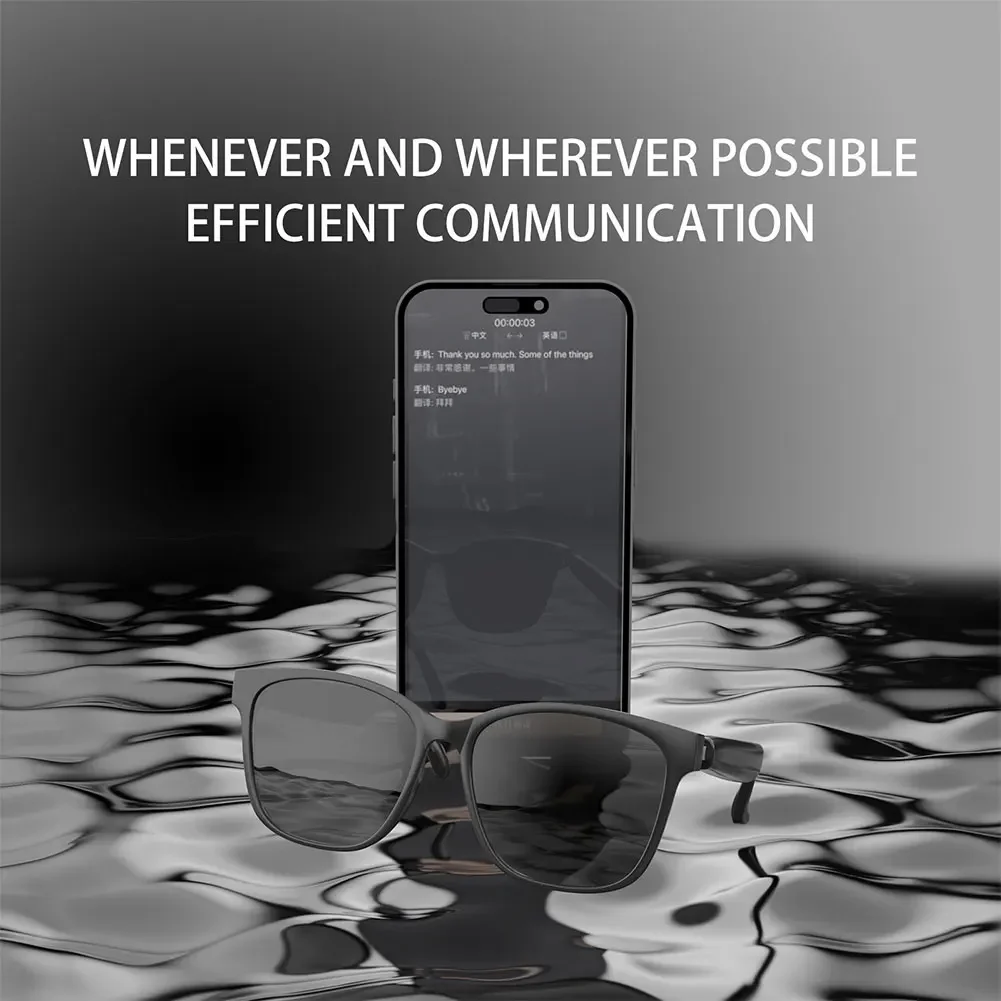 Smart Glasses AI Intelligent Translation Wireless Bluetooth Glasses Auto Voice Translation Audio Support 75 Languages