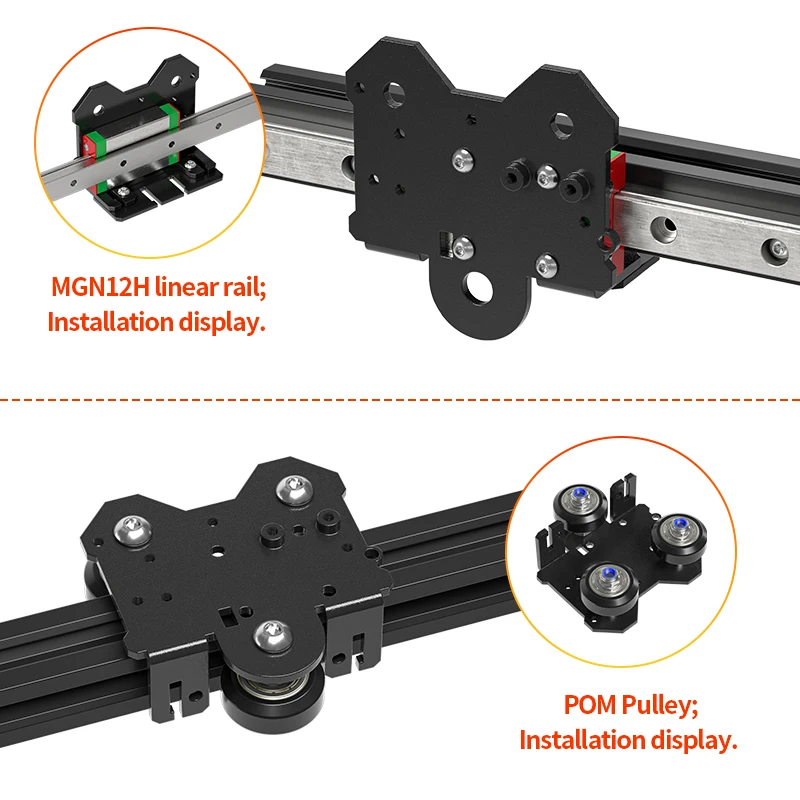 Impressora 3d x Axis Mk8 Linear Rails Extrusora Direct Drive Ender3 Kit de Atualização Backplane Bracket Ender Ender Cr10 - Imagem 4