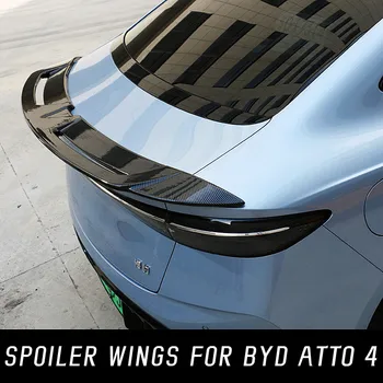 For 2022 2023 BYD Atto 4 Seal EV Rear Trunk Lid Boot Ducktail Lip Spoiler Wings Car Black Carbon Exterior Tuning Accessorie Part 1