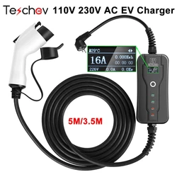 220V Car EV Charger SAE J1772 IEC 62196 Level 2 8A 10A 13A 16A Type 1 Type 2 Car Charging Stations AC Electric Vehicel Charge