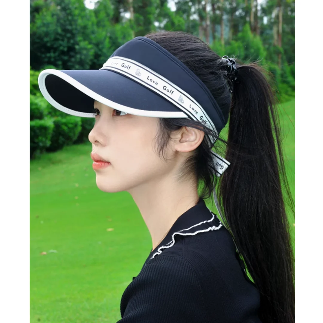 New Golf Headless Hat Women's Hat Summer Women's Headless Outdoor Leisure Sunscreen White Ball