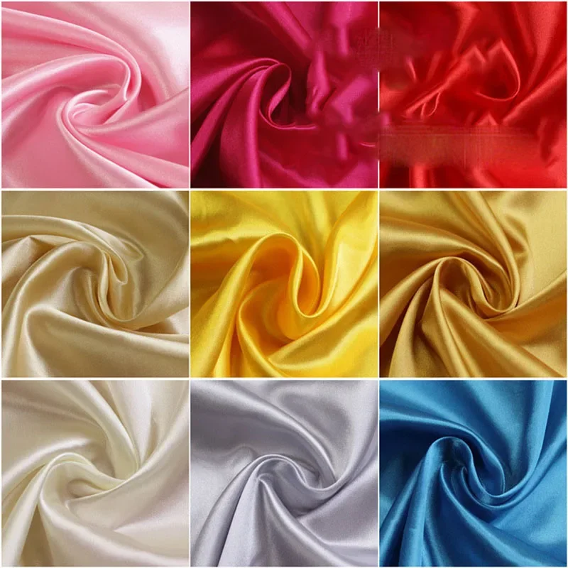 Luxurious Satin Fabric - Premium Material for Skirt Linings, Dressmaking, and Crafting Projects (Solid Color)