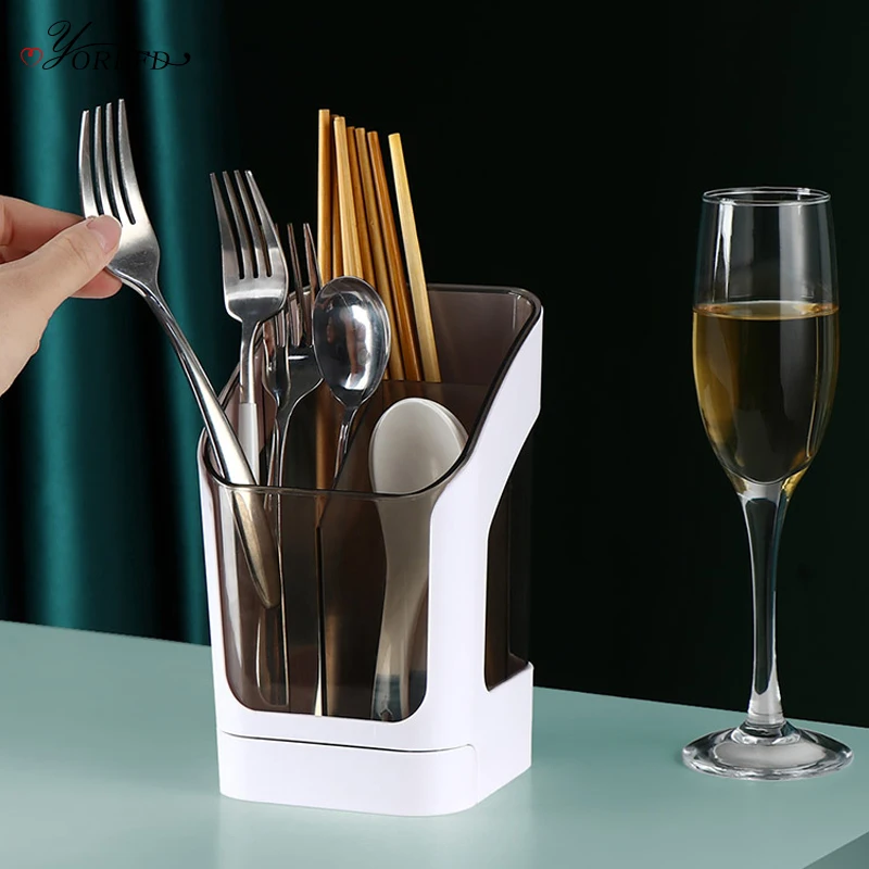

Creativity Desktop Tableware Holder Multi-function Kitchen Chopsticks Fork Spoon Drainage Drying Rack Kitchen Cutlery Organizer