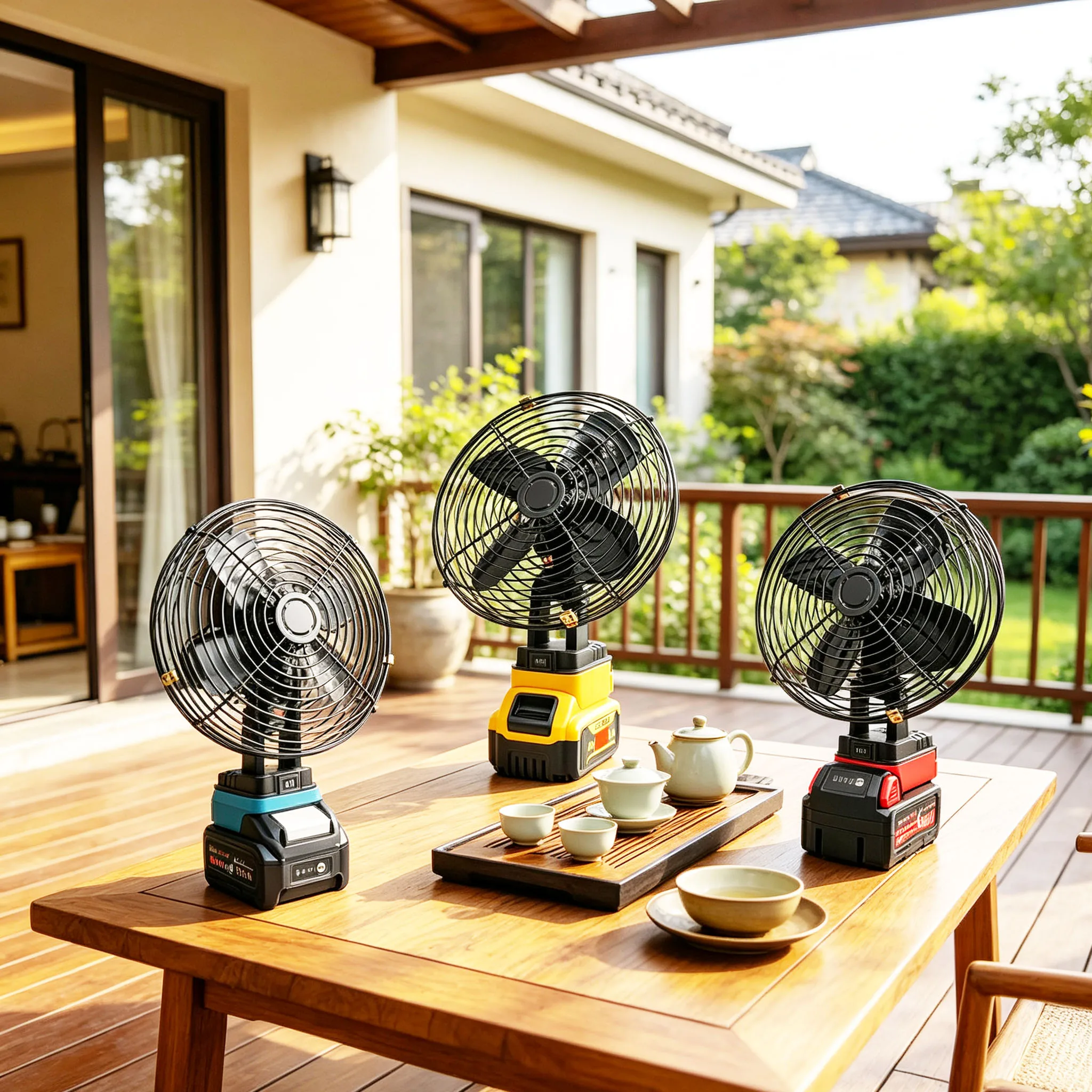 Camping Fan Outdoor Fishing Desktop Metal Strong Wind Fan For Makita For Dewalt For Milwaukee 18V Lithium Ion Battery For M18 1