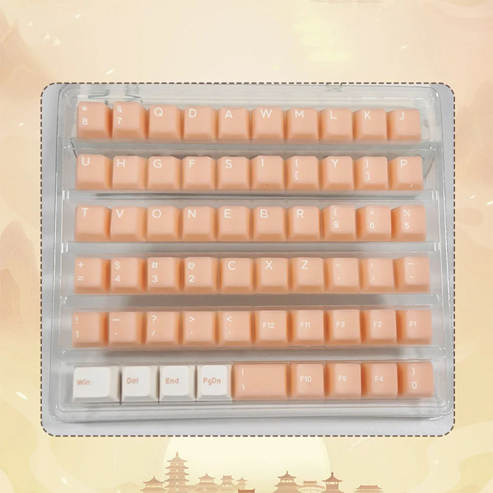 Abs Pbt Doubleshot Keycap Vestido de Seda Arco-íris e Vestuário de Penas Adequado para Teclado Mecânico Perfil de Cereja Iso - Imagem 5