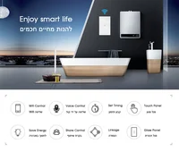 สวิตช์ควบคุมเครื่องทำน้ำอุ่นอัจฉริยะแบบ Wifi 40A 8000W กำลังไฟสูง สวิตช์เครื่องทำน้ำร้อน Tuya มาตรฐาน EU/US หน้าจอสัมผัสกระจกหรูหรา ตั้งเวลาได้ ควบคุมด้วยเสียง 6